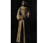 SERENDIPITP Imagen de Lienzo Lienzo Cuadro Pintura Murales Decor San Francisco de Asís según la visión del Papa Nicolás Vs de Francis De Zurbaran para Decoraciones del Hogar 60x90cm