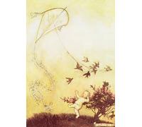SERENDIPITP Imagen de Lienzo Lienzo Cuadro Pintura Murales Decor Vuelo de cometas en los jardines de Arthur Rackham para Decoraciones del Hogar 60x90cm