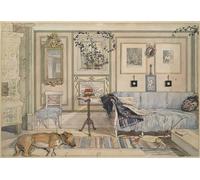 SERENDIPITP Impresión Imagen Modernos Cuadro Pintura al óleo Clásicas Cozy Corner, de la serie 'a Home' de Carl Larsson para Decoraciones del Hogar 60x90cm