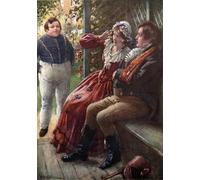 SERENDIPITP Impresión Imagen Modernos Cuadro Pintura al óleo Clásicas El gordo despierto de Harold Copping para Decoraciones del Hogar 60x90cm