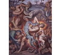 SERENDIPITP Impresión Imagen Modernos Cuadro Pintura al óleo Clásicas el infierno de la Divina Comedia de Dante de Anton para Decoraciones del Hogar 60x90cm