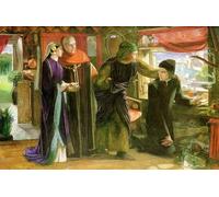 SERENDIPITP Impresión Imagen Modernos Cuadro Pintura al óleo Clásicas el primer aniversario de la muerte de Beatriz de Dante Gabriel Rossetti para Decoraciones del Hogar 60x90cm