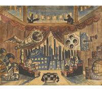 SERENDIPITP Impresión Imagen Modernos Cuadro Pintura al óleo Clásicas Escenografía para la obra de teatro La pulga de Boris Mikhailovich Kustodiev para Decoraciones del Hogar 60x90cm