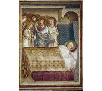 SERENDIPITP Impresión Imagen Modernos Cuadro Pintura al óleo Clásicas Fresco de la vida de San Santo Sueño Cristo de Simone Maritini para Decoraciones del Hogar 60x90cm