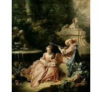 SERENDIPITP Impresión Imagen Modernos Cuadro Pintura al óleo Clásicas La lección de música de François Boucher para Decoraciones del Hogar 60x90cm