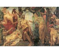SERENDIPITP Impresión Imagen Modernos Cuadro Pintura al óleo Clásicas La tentación de San Gustave Flaubertn de Lovis Corinth para Decoraciones del Hogar 60x90cm