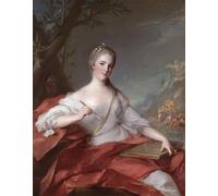 SERENDIPITP Impresión Imagen Modernos Cuadro Pintura al óleo Clásicas Retrato de Marie Genevieve Boudrey representada como musa por Jean-marc Nattier para Decoraciones del Hogar 60x90cm