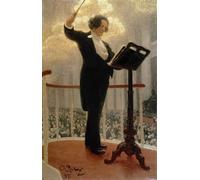 SERENDIPITP Impresión Imagen Modernos Cuadro Pintura al óleo Clásicas Retrato del compositor ruso Anton Grigoryevich Rubinstein - Ilya Efimovich Repin para Decoraciones del Hogar 60x90cm