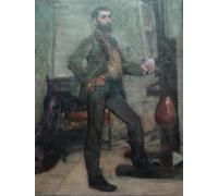 SERENDIPITP Impresión Imagen Modernos Cuadro Pintura al óleo Clásicas Retrato Do Pintor Décio Vilares de Rodolfo Amoedo para Decoraciones del Hogar 60x90cm