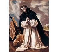 SERENDIPITP Impresión Imagen Modernos Cuadro Pintura al óleo Clásicas Santa Dominica en oración Pintura Catedral de Toledo de El Greco para Decoraciones del Hogar 60x90cm