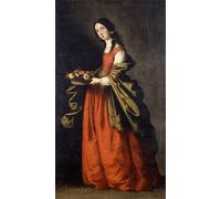 SERENDIPITP Impresión Imagen Modernos Cuadro Pintura al óleo Clásicas Santa Dorotea de Francisco De Zurbaran para Decoraciones del Hogar 60x90cm