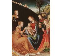 SERENDIPITP Lienzo Poster Cuadro Moderno Impresión Lienzo Impresión Pintura el matrimonio místico de santa catalina la mayor para Decoración de Paredes 60x90cm