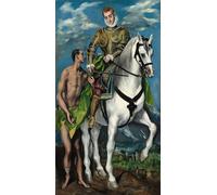 SERENDIPITP Lienzo Poster Cuadro Moderno Impresión Lienzo Impresión Pintura El santo y el mendigo de El Greco para Decoración de Paredes 60x90cm