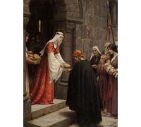 SERENDIPITP Lienzo Poster Cuadro Moderno Impresión Lienzo Impresión Pintura Estudio para la Caridad de Santa Isabel de Hungría por Edmund Blair Leighton para Decoración de Paredes 60x90cm