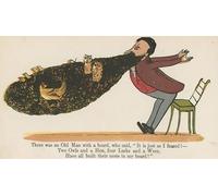 SERENDIPITP Lienzo Poster Cuadro Moderno Impresión Lienzo Impresión Pintura Había un anciano con barba que dijo que era justo lo que temía de Edward Leaars para Decoración de Paredes 60x90cm