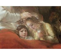 SERENDIPITP Lienzo Poster Cuadro Moderno Impresión Lienzo Impresión Pintura Jacob bendiciendo a los hijos de José de Rembrandt Van Rijn para Decoración de Paredes 60x90cm