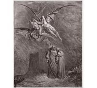 SERENDIPITP Lienzo Poster Cuadro Moderno Impresión Lienzo Impresión Pintura la divina comedia de gustave dore para Decoración de Paredes 60x90cm