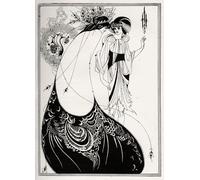 SERENDIPITP Lienzo Poster Cuadro Moderno Impresión Lienzo Impresión Pintura la falda de pavo real de Aubrey Beardsley para Decoración de Paredes 60x90cm