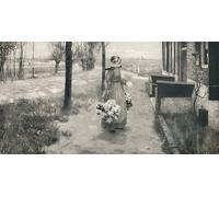SERENDIPITP Lienzo Poster Cuadro Moderno Impresión Lienzo Impresión Pintura La niña de las flores en Holanda de George Hitchcock para Decoración de Paredes 60x90cm