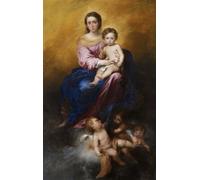 SERENDIPITP Lienzo Poster Cuadro Moderno Impresión Lienzo Impresión Pintura la Señora del Rosario de Bartolomé Esteban Murillo para Decoración de Paredes 60x90cm