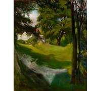 SERENDIPITP Lienzo Poster Cuadro Moderno Impresión Lienzo Impresión Pintura la villa de verano del artista en Haikko From the Sea de Albert Edelfelt para Decoración de Paredes 60x90cm