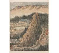 SERENDIPITP Lienzo Poster Cuadro Moderno Impresión Lienzo Impresión Pintura Reminiscencias de la dinastía Qing del río Qinhuai por Daoji Shitao para Decoración de Paredes 60x90cm