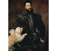 SERENDIPITP Lienzo Poster Cuadro Moderno Impresión Lienzo Impresión Pintura Retrato de Federico II Gonzaga de Mantua por Tiziano Vecelli para Decoración de Paredes 60x90cm