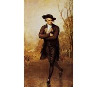 SERENDIPITP Lienzo Poster Cuadro Moderno Impresión Lienzo Impresión Pintura Retrato de un caballero patinando Gilbert Stuart para Decoración de Paredes 60x90cm