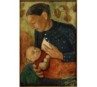SERENDIPITP Lienzo Poster Cuadro Moderno Impresión Lienzo Impresión Pintura Stillende Mutter de Paula Modersohn Becker para Decoración de Paredes 60x90cm