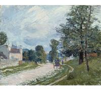 SERENDIPITP Lienzo Poster Cuadro Moderno Impresión Lienzo Impresión Pintura Una vuelta en el camino de Alfred Sisle para Decoración de Paredes 60x90cm
