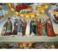SERENDIPITP Pintura al óleo Clásicas Cuadro en Lienzo Decorativo Cuadro Dante y Beatrice hablan con los maestros de sabiduría de Philipp Veit para la Decoración del Hogar del Dormitorio 60x90cm