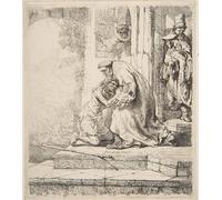 SERENDIPITP Pintura al óleo Clásicas Cuadro en Lienzo Decorativo Cuadro El retorno del hijo pródigo de Rembrandt Van Rijn para la Decoración del Hogar del Dormitorio 60x90cm