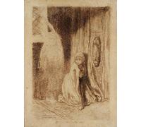 SERENDIPITP Pintura al óleo Clásicas Cuadro en Lienzo Decorativo Cuadro Fausto Margarita en la Iglesia de Dante Gabriel Rossetti para la Decoración del Hogar del Dormitorio 60x90cm