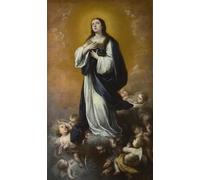 SERENDIPITP Pintura al óleo Clásicas Cuadro en Lienzo Decorativo Cuadro la Inmaculada Concepción de la Virgen de Bartolomé Esteban Murillo para la Decoración del Hogar del Dormitorio 60x90cm