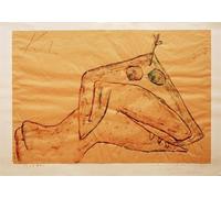 SERENDIPITP Pintura al óleo Clásicas Cuadro en Lienzo Decorativo Cuadro Leviatán de Paul Klee para la Decoración del Hogar del Dormitorio 60x90cm