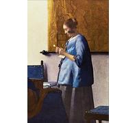SERENDIPITP Pintura al óleo Clásicas Cuadro en Lienzo Decorativo Cuadro Mujer leyendo una carta de Jan Vermeer Van Delft para la Decoración del Hogar del Dormitorio 60x90cm