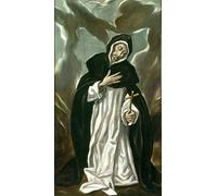 SERENDIPITP Pintura al óleo Clásicas Cuadro en Lienzo Decorativo Cuadro Santo Domingo de Guzmán de El Greco para la Decoración del Hogar del Dormitorio 60x90cm