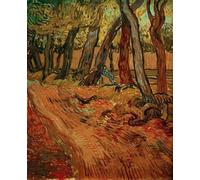 SERENDIPITP Vintage Lienzo Pintura Pintura Murales Lienzo Decorativo Para Pared Camino en el Jardín del Sanatorio de Vincent Van Gogh para la Decoración del Hogar del Dormitorio 60x90cm
