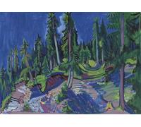 SERENDIPITP Vintage Lienzo Pintura Pintura Murales Lienzo Decorativo Para Pared Estudio de Ernst Ludwig Kirchner para la Decoración del Hogar del Dormitorio 60x90cm