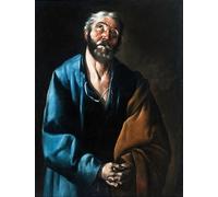 SERENDIPITP Vintage Lienzo Pintura Pintura Murales Lienzo Decorativo Para Pared Lágrimas de San Pedro de Francisco De Zurbarán para la Decoración del Hogar del Dormitorio 60x90cm