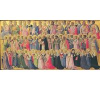 SERENDIPITP Vintage Lienzo Pintura Pintura Murales Lienzo Decorativo Para Pared los precursores de cristo con santos y mártires de fra angelico para la Decoración del Hogar del Dormitorio 60x90cm