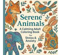 "Serene Animals: A Calming Adult Coloring Book for Stress & Anxiety"