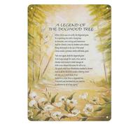 Serene Blossoms Metal Sign Quote Wall-Art for Home Office Study Quiet Room Nature Theme Decor 8 X 12 inch