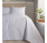 Serene - Butterfly Garden - Colcha Acolchada - 200 cm x 230 cm en Color Blanco