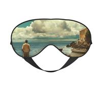 Serene Coastal Blue Sky - Antifaz para dormir de doble cara, máscaras para dormir para mujeres y hombres, cubiertas opacas para dormir, viajes