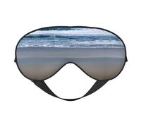 Serene Coastal Print Block Out Light Eye Sleep Mask, suave y transpirable, para dormir, viajes, casa siesta