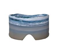 Serene Coastal Print - Orejeras para dormir con correa ajustable para viajes, siesta, trabajo, oficina