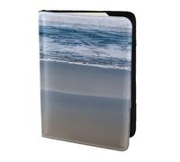 Serene Coastal - Soporte para pasaporte con impresión costera, artículos esenciales de viaje, cartera antirrobo para tarjetas y pasaportes, tamaño para adaptarse a todos los pasaportes estándar
