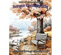 Serene Countryside: A Country Scenery Coloring Book: Discover the tranquility of Rural Landscapes with 50 Unique Designs