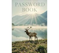 Serene Elk by the Lake - Password Book | Large Print Password Keeper with Peaceful Nature-Inspired Cover